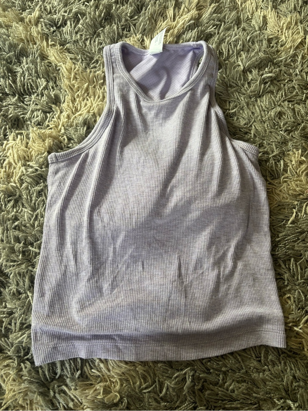 Yogalicious Light Lavender Ribbed Racerback Tank